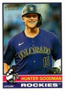 Hunter Goodman 2025 Topps Heritage Colorado Rockies Card