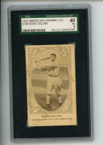 Eddie Collins 1922 American Caramel Card SGC 40