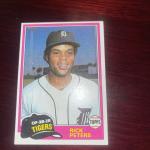 1981 Topps Detroit Tigers Player Card Selection