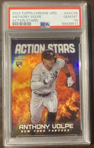 2023 Topps Chrome Update Anthony Volpe Action Stars PSA 10