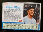 1962 Post #6 Roger Maris Yankees Card