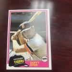 1981 Topps Detroit Tigers Player Card Selection