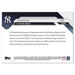2025 Topps Now CC Sabathia HOF Card