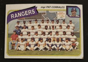 1980 Topps Rangers Team Card Set