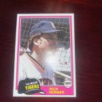 1981 Topps Detroit Tigers Player Card Selection