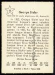 1961 Golden Press George Sisler St. Louis Browns Card