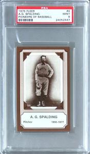 1975 Fleer A.G. Spalding Baseball Card PSA 9
