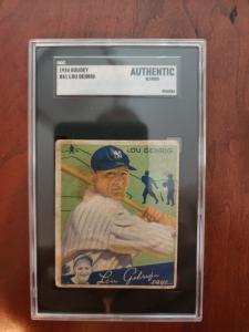 1934 Goudey Lou Gehrig #61 Card SGC Authentic