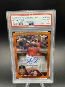 2023 Topps Chrome Bo Naylor Orange Refractor Auto