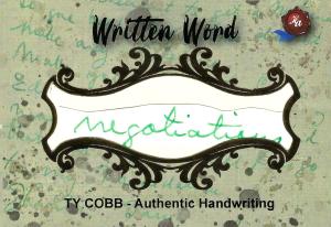 Ty Cobb 2020 Historic Handwriting Card