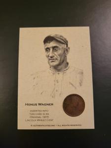 Honus Wagner 1915 Lincoln Wheat Penny Card