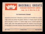 1960 Fleer Kenesaw M. Landis Card #64