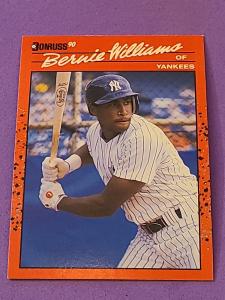 1990 Bernie Williams Donruss Rookie Card Yankees