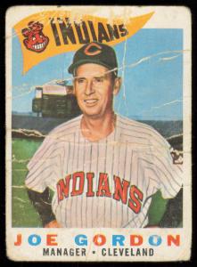 1960 Topps Joe Gordon Cleveland Indians Card