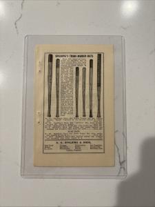1904 A.G. Spalding Baseball Bats Ad - Rare
