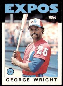 1986 Topps Traded George Wright Montreal Expos Card