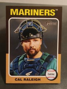 2024 Topps Heritage Cal Raleigh Seattle Mariners Card