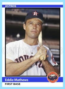 Eddie Mathews Custom Art Card - Houston Astros