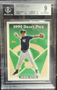 1993 Topps DEREK JETER Rookie Card #98 BGS 9