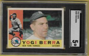 1960 Topps Yogi Berra Yankees Card SGC 5