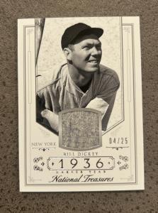 2015 National Treasures Bill Dickey Jersey Relic 4/25
