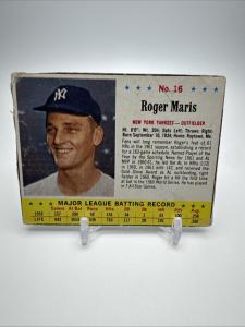 1963 Jell-O Roger Maris Baseball Card #16