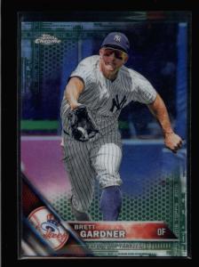 Brett Gardner 2016 Topps Chrome Green Refractor #123