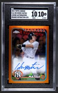 2024 Topps Chrome Hideki Matsui Autograph Orange Refractor 25