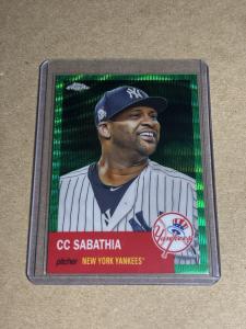 2022 Topps Chrome C.C. Sabathia Toile Green Refractor