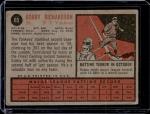 1962 Topps #65 Bobby Richardson Yankees Card