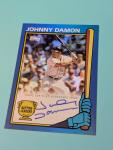 Johnny Damon 1990 Topps Rare Blue Autograph Card