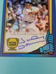 Johnny Damon 1990 Topps Rare Blue Autograph Card
