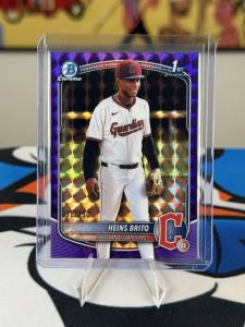 2025 Bowman Chrome Heins Brito 1st Sapphire Purple