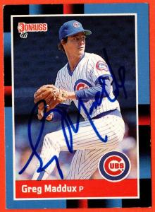 1988 Donruss Greg Maddux Autographed Baseball Card