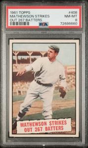 1961 Topps Christy Mathewson PSA 8 Card