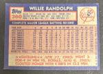 1984 Topps Willie Randolph Yankees Baseball Card