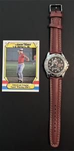 1987 Fleer Cal Ripken Jr. Baseball Card & Watch