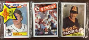 1985 Topps Rack Pack - Parrish, Guidry, McGraw, Martinez