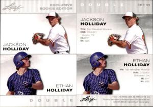 Jackson Holliday/Ethan Holliday 2023 Leaf Rookies Card