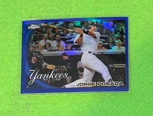Jorge Posada 2010 Topps Chrome Blue Refractor 23/199