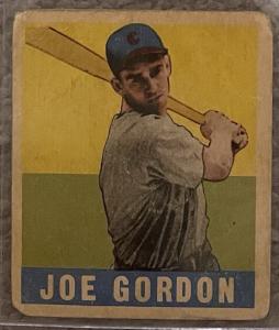 Joe Gordon 1948-49 Leaf Rookie Card #117