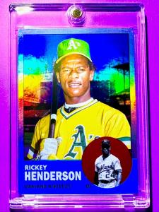 Rickey Henderson 88/199 Topps Foil Refractor Card