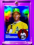 Rickey Henderson 88/199 Topps Foil Refractor Card