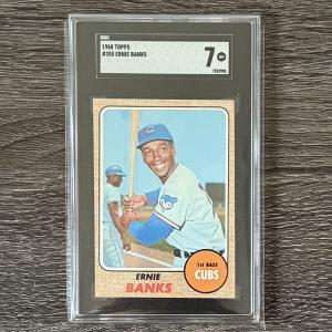 1968 Topps Ernie Banks Baseball Card SGC 7