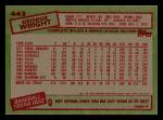 1985 Topps George Wright Texas Rangers Card