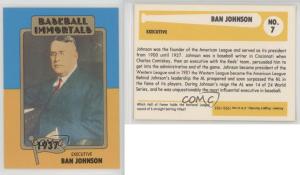 1980-87 SSPC Baseball Ban Johnson #7 HOF Card