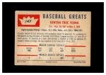 1960 Fleer Cy Young Cleveland Indians Card