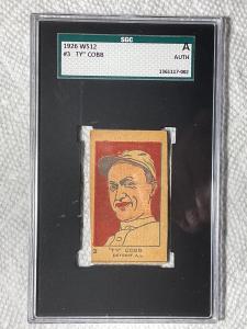 1926 Ty Cobb W-512 #3 SGC Certified Card