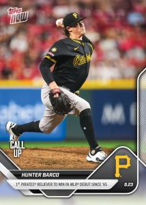 Hunter Barco Pirates Debut 2025 Topps NOW Card
