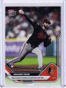 Brandon Young 2025 Topps NOW Rookie Card